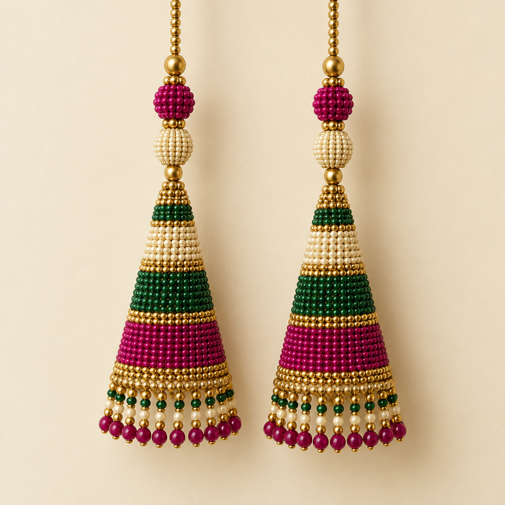 Silk & Pearl Latkan Tassels